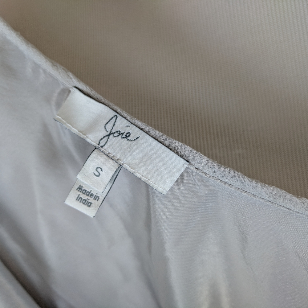 Joie Silvana Tank Top Taupe Silver Sequin Blouse Party Glam Neutral Y2K - Picture 7 of 7